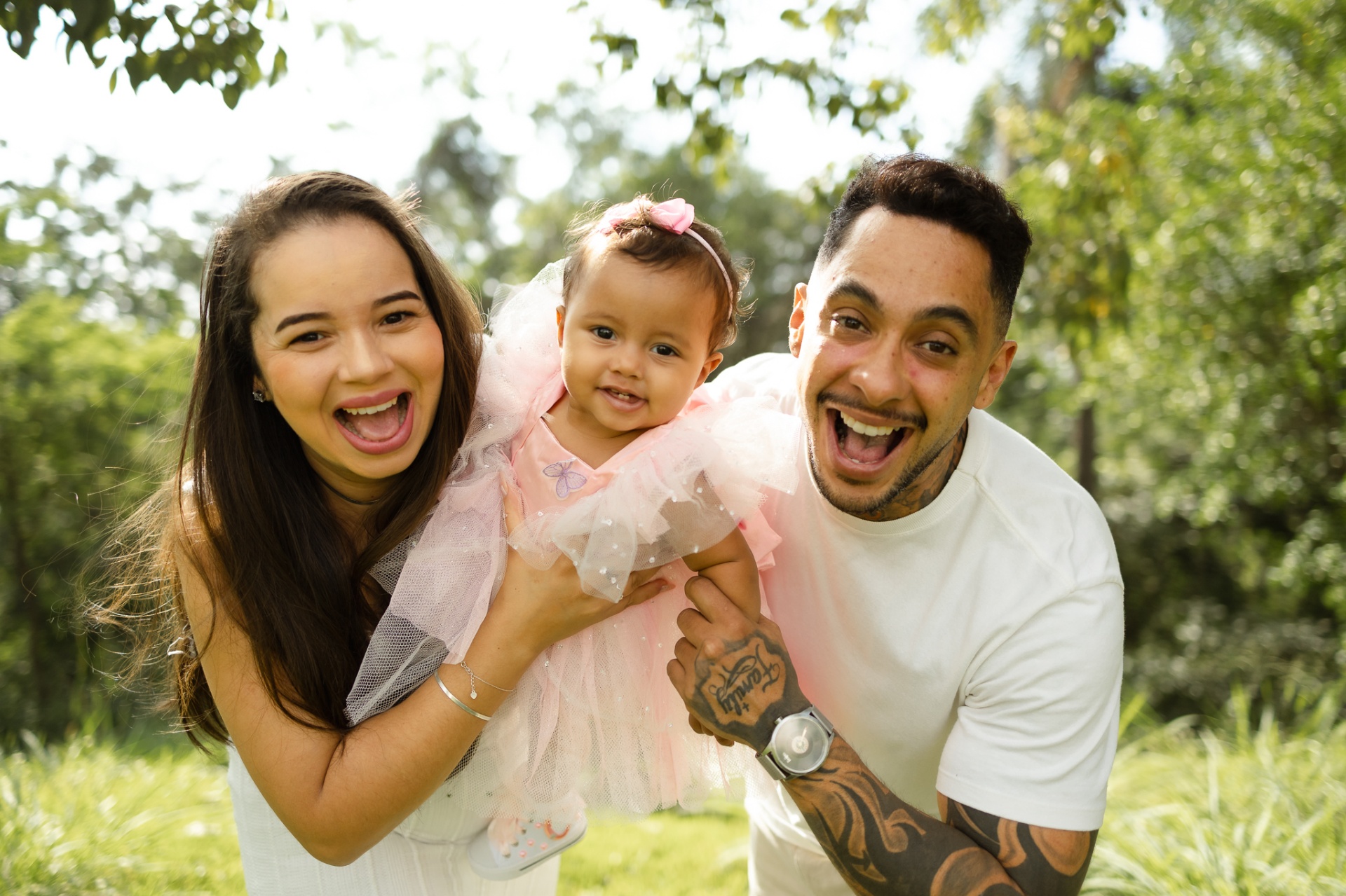 Família feliz com Chloe